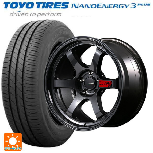 215/55R17 94V トーヨー ナノエナジー3プラス エムアイディー MIDレーシング R06 クリスタルブラック 17-7.5J 国産車用 サマータイヤホイール4本セット