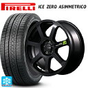 215/50R17 95H XL ピレリ アイスゼロ アシンメトリコ 正規品 # エムアイディー MIDレーシング R07 タイプS セミグロスブラック 17-7J 国産車用 スタッドレスタイヤホイール4本セット