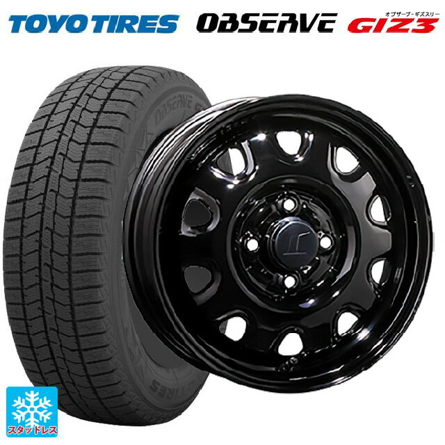 【6/22 20時〜 全品P5倍＆クーポン】165/55R14 72Q トーヨー オブザーブ ガリットギズ3 トピー M73 ブラック（スチール） 14-4.5J 国産車用 スタッドレスタイヤホイール4本セット
