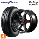 【6/11 1:59迄 全品ポイント5倍】225/45R18 95W XL グッドイヤー エフィシェントグリップ エコ EG02 エムアイディー MIDレーシング R06 クリスタルブラック 18-8.5J 国産車用 サマータイヤホイール4本セット(2)