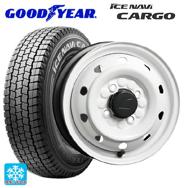 145/80R12 80/78N グッドイヤー アイスナビ カーゴ トピー M74 ホワイト（スチール） 12-3.5J 国産車用 スタッドレスタイヤホイール4本セット