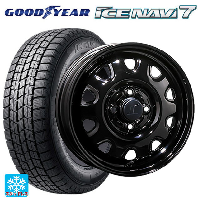 2024年製 165/55R14 72Q グッドイヤー アイスナビ7(数量限定) トピー M73 ブラック（スチール） 14-4.5J 国産車用 スタッドレスタイヤホイール4本セット