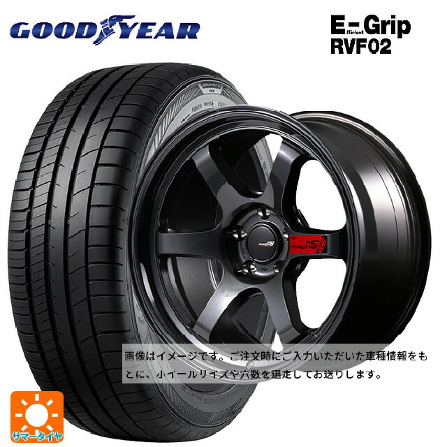 【6/15〜16限定 全品P5倍＆クーポン】165/55R15 75V グッドイヤー エフィシェントグリップ RVF02 エムアイディー MIDレーシング R06 クリスタルブラック 15-5J 国産車用 サマータイヤホイール4本セット