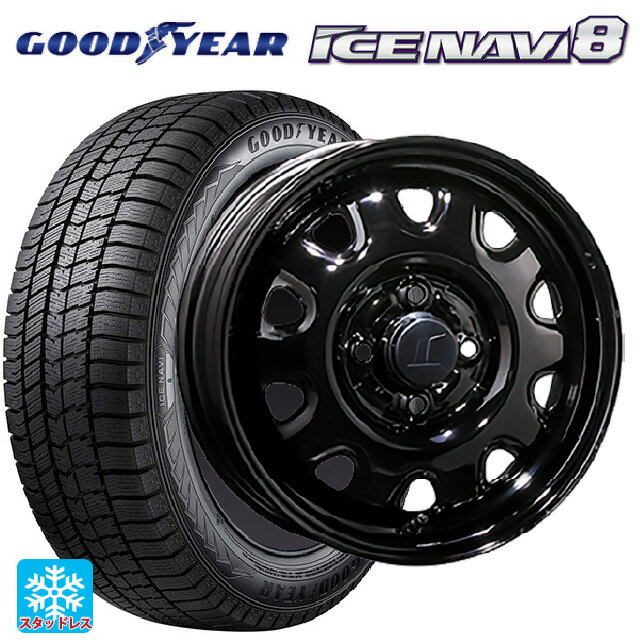 2024年製 165/60R14 75Q グッドイヤー アイスナビ8 # トピー M73 ブラック（スチール） 14-4.5J 国産車用 スタッドレスタイヤホイール4本セット