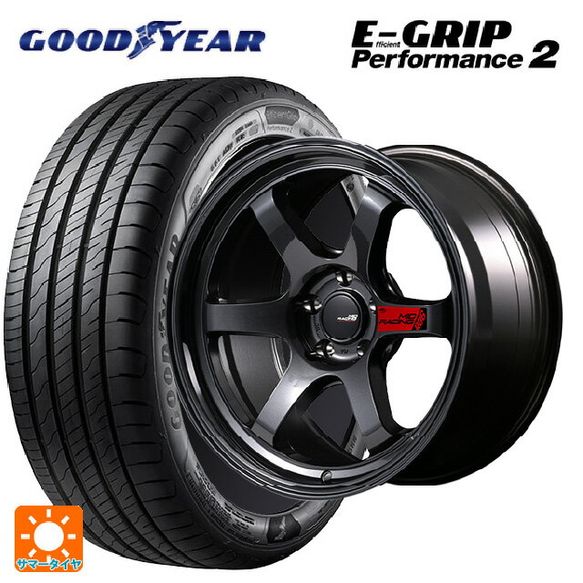 215/50R17 95W グッドイヤー エフィシェントグリップ パフォーマンス2 エムアイディー MIDレーシング R06 クリスタルブラック 17-7.5J 国産車用 サマータイヤホイール4本セット