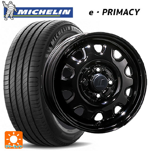 【6/11 1:59迄 全品ポイント5倍】155/65R14 79H XL ミシュラン Eプライマシー 正規品 # トピー M73 ブラック（スチール） 14-4.5J 国産車用 サマータイヤホイール4本セット