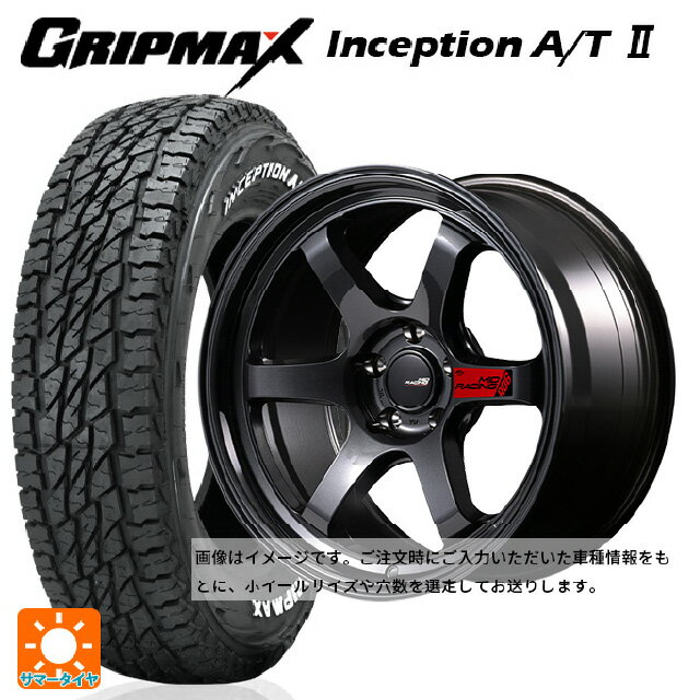 スズキ ハスラー(MR52/92S)用 165/65R15 81T グリップマックス インセプション A/T2 ホワイトレター エムアイディー MIDレーシング R06 クリスタルブラック 新品サマータイヤホイール 4本セット