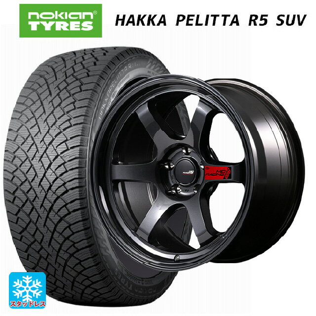 2022年製 225/55R18 102R XL ノキアン ハッカペリッタR5 SUV(数量限定) エムアイディー MIDレーシング R06 # クリスタルブラック 18-7.5J 国産車用 スタッドレスタイヤホイール4本セット