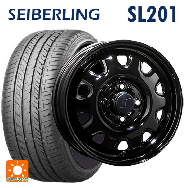 【6/22 20時〜 全品P5倍＆クーポン】165/55R14 72V セイバーリング セイバーリング SL201(ブリヂストン工場生産） トピー M73 ブラック（スチール） 14-4.5J 国産車用 サマータイヤホイール4本セット