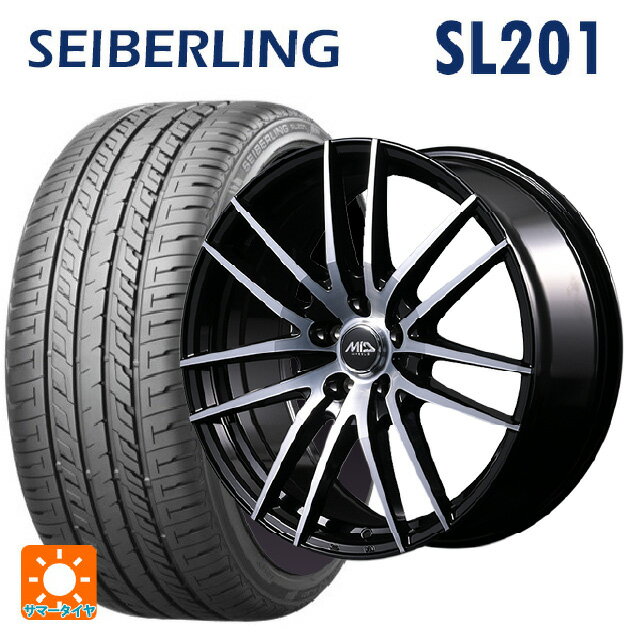 225/45R18 95W XL セイバーリング セイバーリング SL201(ブリヂストン工場生産） エムアイディー MIDホイール RX14 ブラックポリッシュ 18-8J 国産車用 サマータイヤホイール4本セット