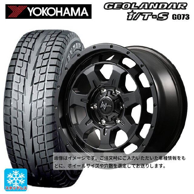 【6/15〜16限定 全品P5倍＆クーポン】215/65R16 98Q ヨコハマ ジオランダー ITS G073 正規品 エムアイディー ナイトロパワー M7 ファランクス バレルブラック 16-7J 国産車用 スタッドレスタイヤホイール4本セット