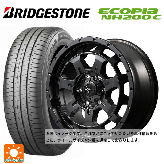 【6/11 1:59迄 全品ポイント5倍】165/55R14 72V ブリヂストン エコピア NH200C 正規品 エムアイディー ナイトロパワー M7 ファランクス バレルブラック 14-4.5J 国産車用 サマータイヤホイール4本セット