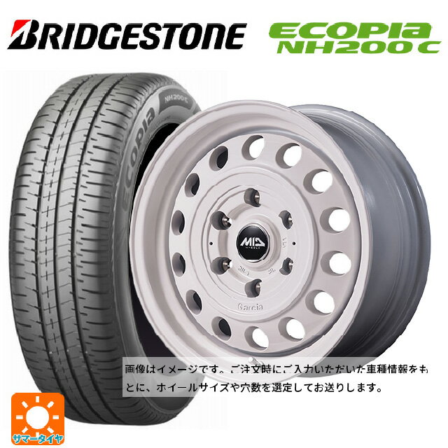 【6/11 1:59迄 全品ポイント5倍】155/65R14 75H ブリヂストン エコピア NH200C 正規品 # エムアイディー ガルシア シスコ タイプ2 オールドイングリッシュホワイト 14-4.5J 国産車用 サマータイヤホイール4本セット
