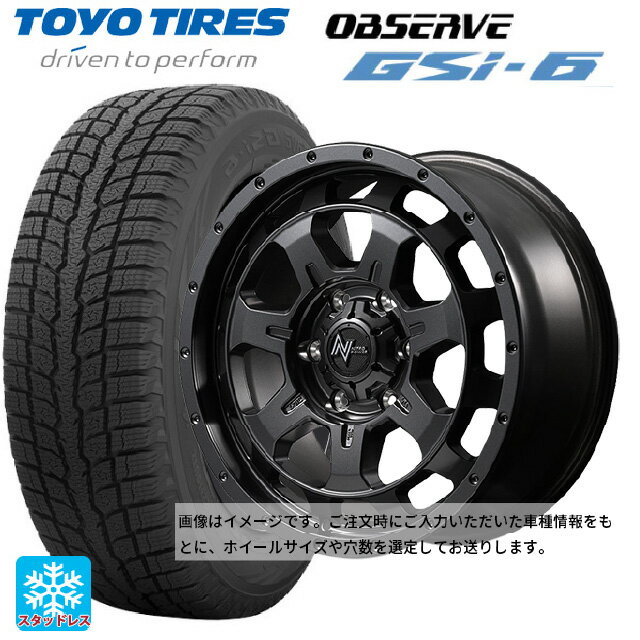 【6/20限定 全品P5倍＆クーポン】215/70R16 100Q トーヨー オブザーブ GSI-6 エムアイディー ナイトロパワー M7 ファランクス バレルブラック 16-7J 国産車用 スタッドレスタイヤホイール4本セット