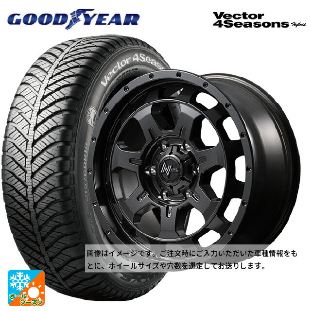 【6/22 20時〜 全品P5倍＆クーポン】165/50R15 73H グッドイヤー ベクターフォーシーズンズ ハイブリッド エムアイディー ナイトロパワー M7 ファランクス バレルブラック 15-4.5J 国産車用 オールシーズンタイヤホイール4本セット