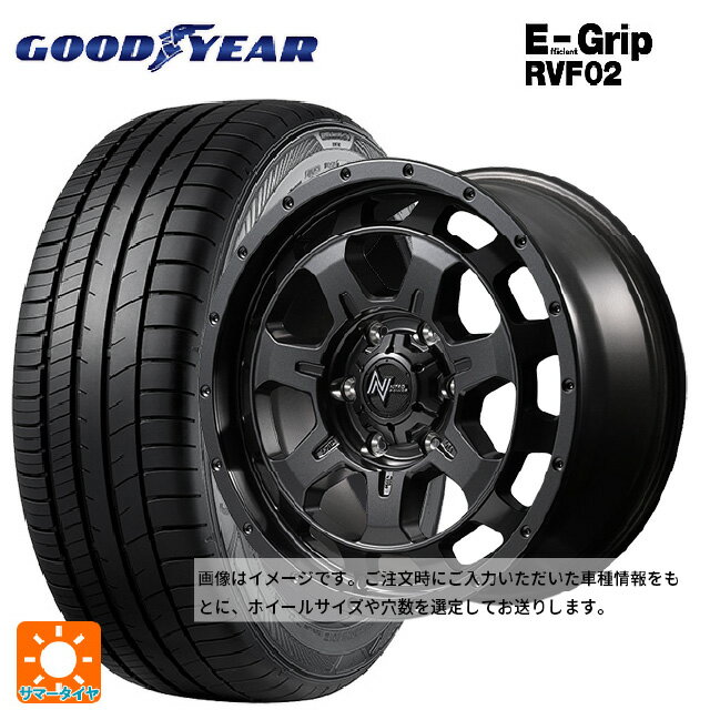 【6/11 1:59迄 全品ポイント5倍】215/45R17 91W XL グッドイヤー エフィシェントグリップ RVF02 エムアイディー ナイトロパワー M7 ファランクス バレルブラック 17-7J 国産車用 サマータイヤホイール4本セット