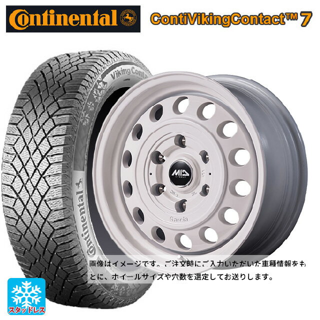 155/65R14 75T コンチネンタル コンチバイキングコンタクト7 正規品 エムアイディー ガルシア シスコ タイプ2 オールドイングリッシュホワイト 14-4.5J 国産車用 スタッドレスタイヤホイール4本セット