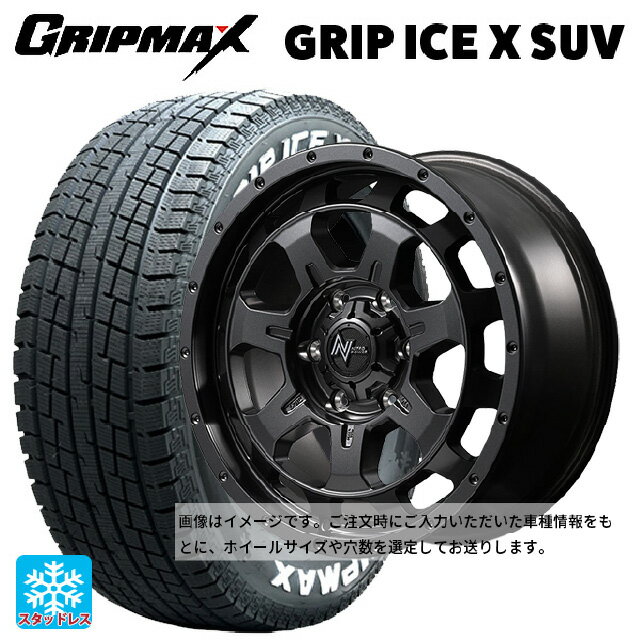 【6/15〜16限定 全品P5倍＆クーポン】215/70R16 100Q グリップマックス グリップアイスX SUV ホワイトレター エムアイディー ナイトロパワー M7 ファランクス バレルブラック 16-7J 国産車用 スタッドレスタイヤホイール4本セット