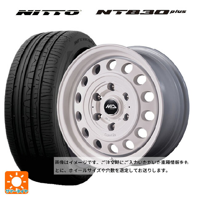 【6/15〜16限定 全品P5倍＆クーポン】165/55R15 75V ニットー NT830 プラス エムアイディー ガルシア シスコ タイプ2 オールドイングリッシュホワイト 15-4.5J 国産車用 サマータイヤホイール4本セット