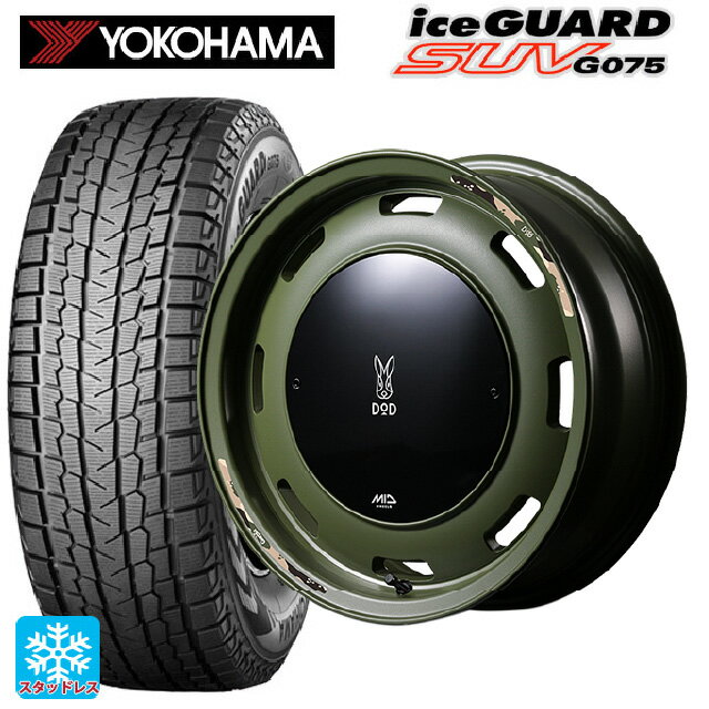 2025年製 215/65R16 109/107Q ヨコハマ アイスガードSUV G075 # エムアイディー ウシャリントバリ セミグロスODグリーン 16-6J 国産車用 スタッドレスタイヤホイール4本セット