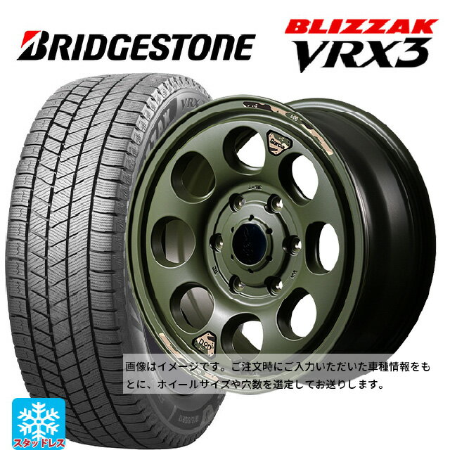 スズキ ジムニーノマド(JC74W)用 215/70R16 100Q ブリヂストン ブリザック VRX3 正規品 # エムアイディー ウシャリン セミグロスODグリーン 新品スタッドレスタイヤホイール 4本セット