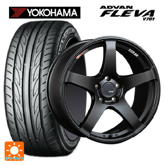 【6/22 20時〜 全品P5倍＆クーポン】205/50R17 93W XL ヨコハマ アドバン フレバ V701 正規品 タナベ SSR GT V01 フラットブラック/レッドライン 17-7J 国産車用 サマータイヤホイール4本セット