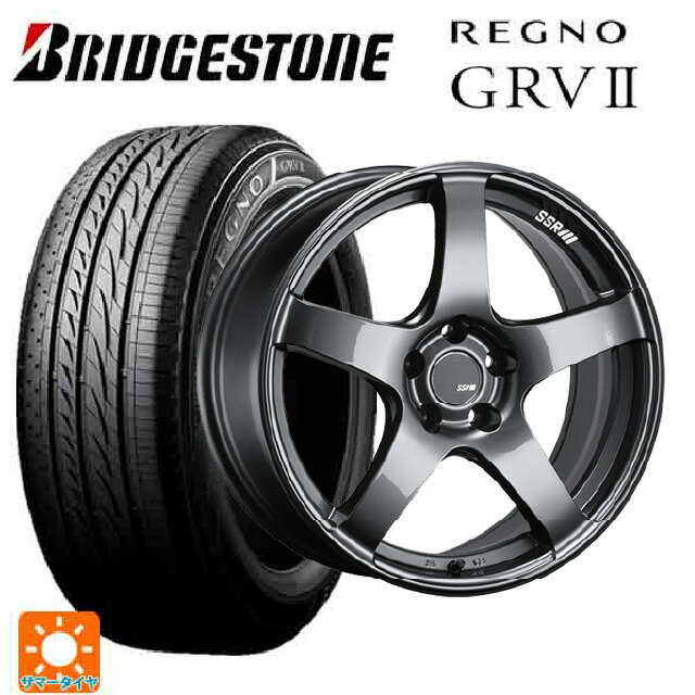 【6/22 20時〜 全品P5倍＆クーポン】215/50R17 95V XL ブリヂストン レグノ GRV2 正規品 タナベ SSR GT V01 グラファイトガンメタ 17-7J 国産車用 サマータイヤホイール4本セット