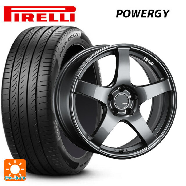【6/15〜16限定 全品P5倍＆クーポン】225/60R17 99H ピレリ パワジー 正規品 # タナベ SSR GT V01 グラファイトガンメタ 17-7J 国産車用 サマータイヤホイール4本セット
