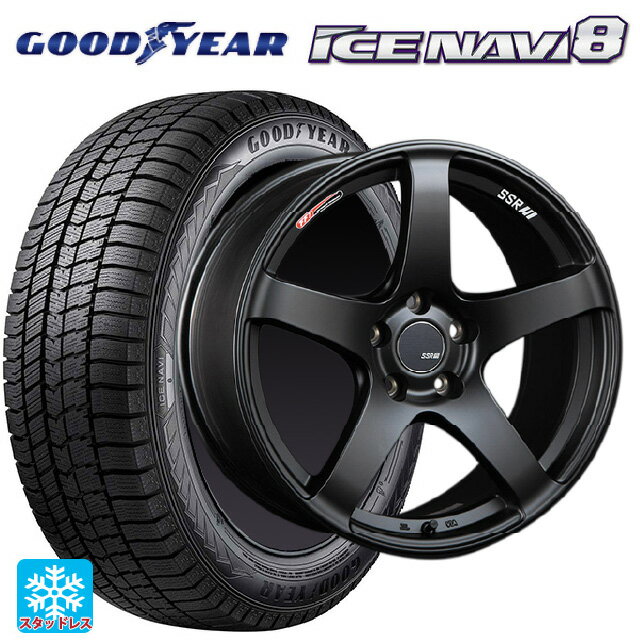 【6/22 20時〜 全品P5倍＆クーポン】2024年製 215/60R17 96Q グッドイヤー アイスナビ8 # タナベ SSR GT V01 フラットブラック/レッドライン 17-7J 国産車用 スタッドレスタイヤホイール4本セット
