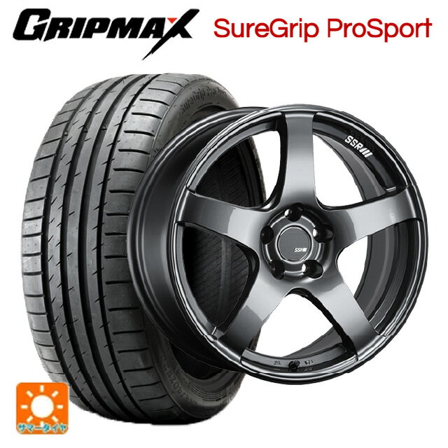 【6/11 1:59迄 全品ポイント5倍】225/40R19 93Y XL グリップマックス シュアグリップ プロスポーツ ブラックレター タナベ SSR GT V01 グラファイトガンメタ 19-8.5J 国産車用 サマータイヤホイール4本セット