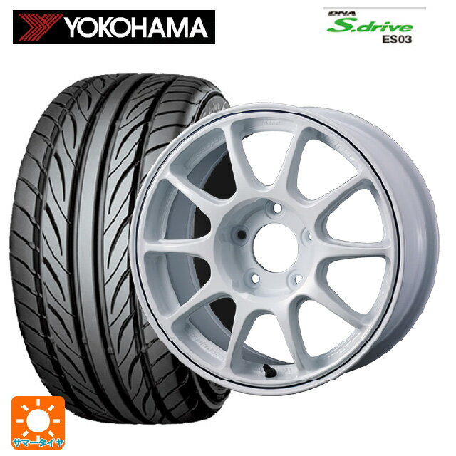 195/65R15 91Q ヨコハマ アドバン A053L(左専用) コンパウンド S 正規品 ウェッズ ウェッズスポーツ TC 105X グラベル WHITE+BLUE LINE 15-6.5J 国産車用 サマータイヤホイール4本セット
