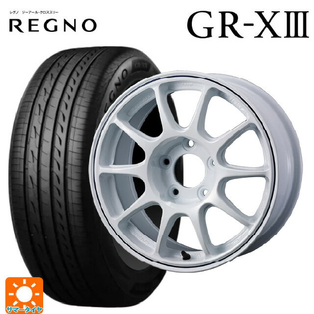 205/65R15 94H ブリヂストン レグノ GR-X3 正規品 # ウェッズ ウェッズスポーツ TC 105X グラベル WHITE+BLUE LINE 15-6.5J 国産車用 サマータイヤホイール4本セット