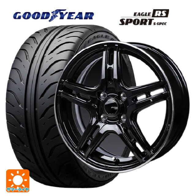 【6/11 1:59迄 全品ポイント5倍】195/55R15 84V グッドイヤー イーグル RS スポーツ S-スペック ジャパン三陽 ジェーピースタイル R52 パールブラック/フランジカットポリッシュ 15-5.5J 国産車用 サマータイヤホイール4本セット
