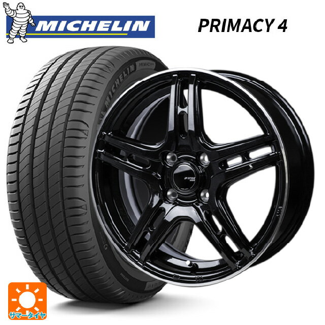 【6/15〜16限定 全品P5倍＆クーポン】185/60R15 88H XL ミシュラン 正規品 プライマシー4 ジャパン三陽 ジェーピースタイル R52 パールブラック/フランジカットポリッシュ 15-5.5J 国産車用 サマータイヤホイール4本セット