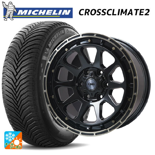 【6/30限定 全品ポイント5倍】ミツビシ トライトン(GSRグレード)(LC2T)用 265/60R18 110H ミシュラン クロスクライメイト2 SUV 正規品 レアマイスター LMG ディエス グロスブラック/ブロンズクリア 新品オールシーズンタイヤホイール 4本セット