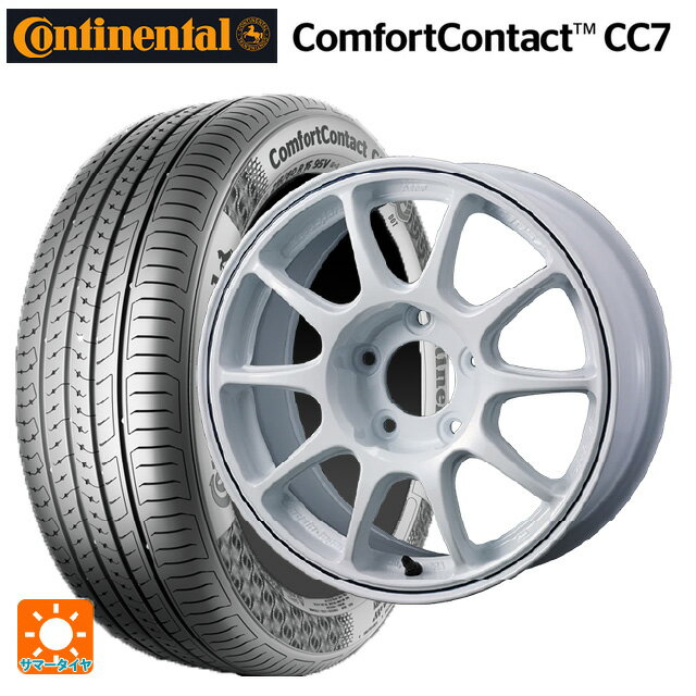 175/65R15 84H コンチネンタル コンフォートコンタクト CC7 正規品 ウェッズ ウェッズスポーツ TC 105X グラベル WHITE+BLUE LINE 15-6.5J 国産車用 サマータイヤホイール4本セット