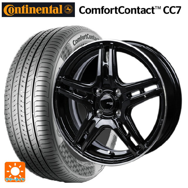 【6/15〜16限定 全品P5倍＆クーポン】165/60R14 75T コンチネンタル コンフォートコンタクト CC7 正規品 ジャパン三陽 ジェーピースタイル R52 パールブラック/フランジカットポリッシュ 14-4.5J 国産車用 サマータイヤホイール4本セット