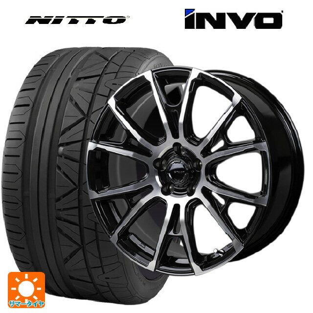 【6/22 20時〜 全品P5倍＆クーポン】225/40R19 93Y XL ニットー INVO ジャパン三陽 ハイブロック シュタッド ブラック/ポリッシュ 19-8J 国産車用 サマータイヤホイール4本セット
