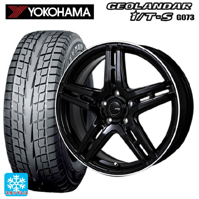 【6/22 20時〜 全品P5倍＆クーポン】215/65R16 98Q ヨコハマ ジオランダー ITS G073 正規品 ジャパン三陽 ジェーピースタイル R52 パールブラック/フランジカットポリッシュ 16-6.5J 国産車用 スタッドレスタイヤホイール4本セット