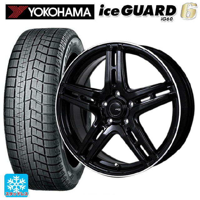 【6/15〜16限定 全品P5倍＆クーポン】2024年製 215/65R16 98Q ヨコハマ アイスガード6(IG60) # ジャパン三陽 ジェーピースタイル R52 パールブラック/フランジカットポリッシュ 16-6.5J 国産車用 スタッドレスタイヤホイール4本セット