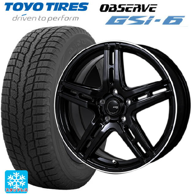 【6/20限定 全品P5倍＆クーポン】225/70R16 103Q トーヨー オブザーブ GSI-6 ジャパン三陽 ジェーピースタイル R52 パールブラック/フランジカットポリッシュ 16-6.5J 国産車用 スタッドレスタイヤホイール4本セット
