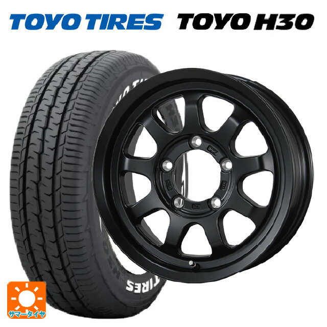 スズキ ジムニーシエラ(74系)用 195/80R15 107/105N トーヨー H30 ホワイトレター トピー ブロウズ ロブナイン MB 新品サマータイヤホイール 4本セット