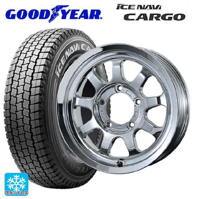 在庫有 スズキ ジムニーシエラ(74系)用 2025年製 195/80R15 107/105N グッドイヤー アイスナビ カーゴ # トピー ブロウズ ロブナイン # Chrome 新品スタッドレスタイヤホイール 4本セット