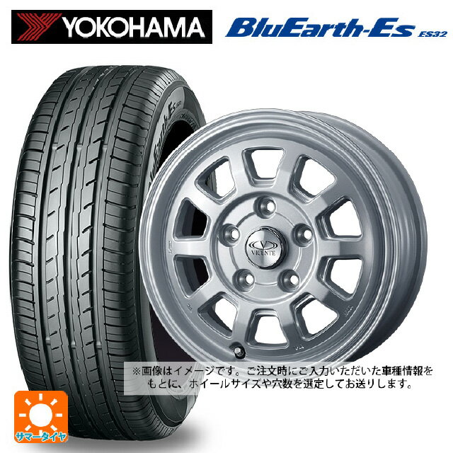 【6/22 20時〜 全品P5倍＆クーポン】145/80R13 75S ヨコハマ ブルーアースEs ES32 # ウェッズ ヴィセンテ06NE SIL 13-4J 国産車用 サマータイヤホイール4本セット