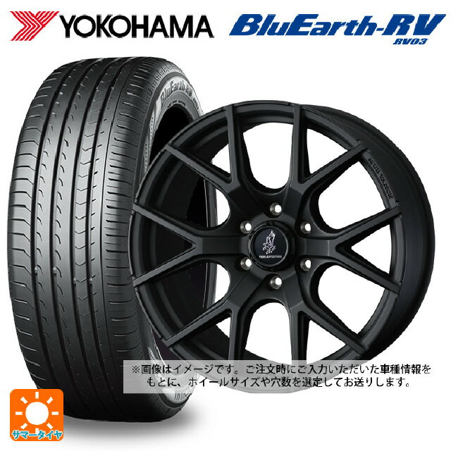 【10/4 20時〜 最大3万円OFFクーポン】215/45R18 93W XL ヨコハマ ブルーアース RV03 ウェッズ マッドヴァンス SD FMBK 18-7.5J 国産車用 サマータイヤホイール4本セット