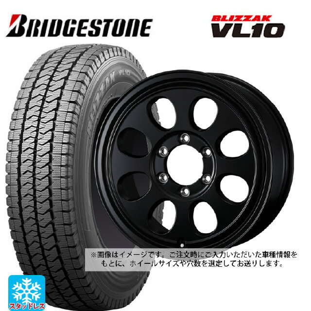 スズキ ジムニーノマド(JC74W)用 2025年製 195/80R15 107/105N ブリヂストン ブリザック VL10 正規品 # ウェッズ ジムライン タイプ2 MBK 新品スタッドレスタイヤホイール 4本セット