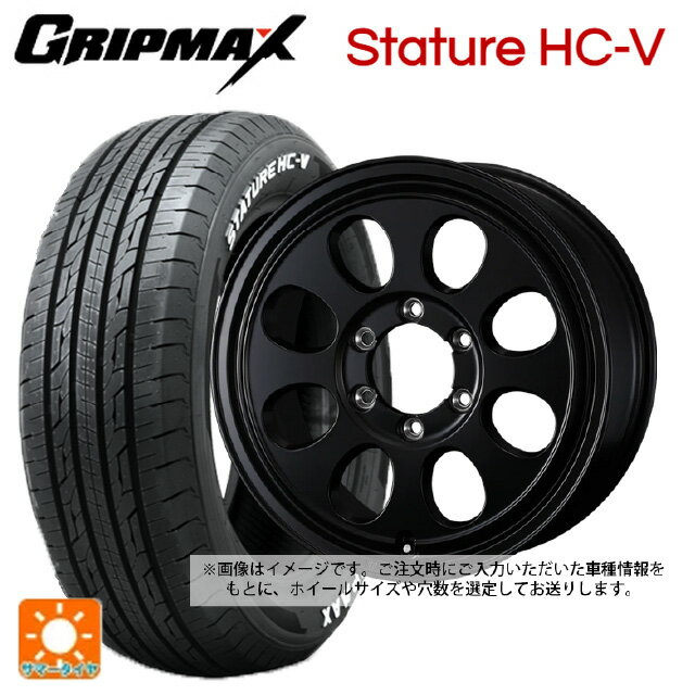 スズキ ジムニーシエラ(74系)用 195/80R15 107/105Q グリップマックス スタチャーHCV ホワイトレター ウェッズ ジムライン タイプ2 MBK 新品サマータイヤホイール 4本セット