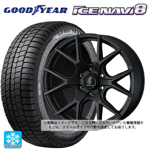 【6/20限定 全品P5倍＆クーポン】215/65R16 98Q グッドイヤー アイスナビ8 # ウェッズ マッドヴァンス SD FMBK 16-7J 国産車用 スタッドレスタイヤホイール4本セット
