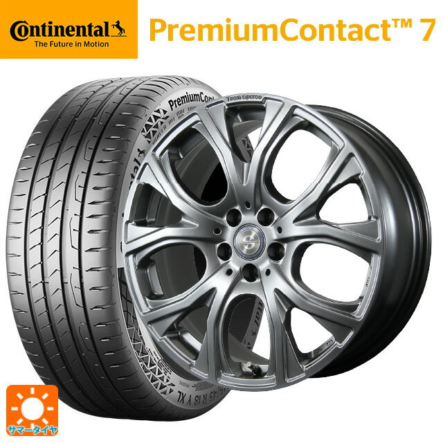 【6/15〜16限定 全品P5倍＆クーポン】ミニ カントリーマン(U25)用 225/55R18 98V コンチネンタル プレミアムコンタクト 7 正規品 トピー チームスパルコ ヴェネージュ H/MG 新品サマータイヤホイール 4本セット