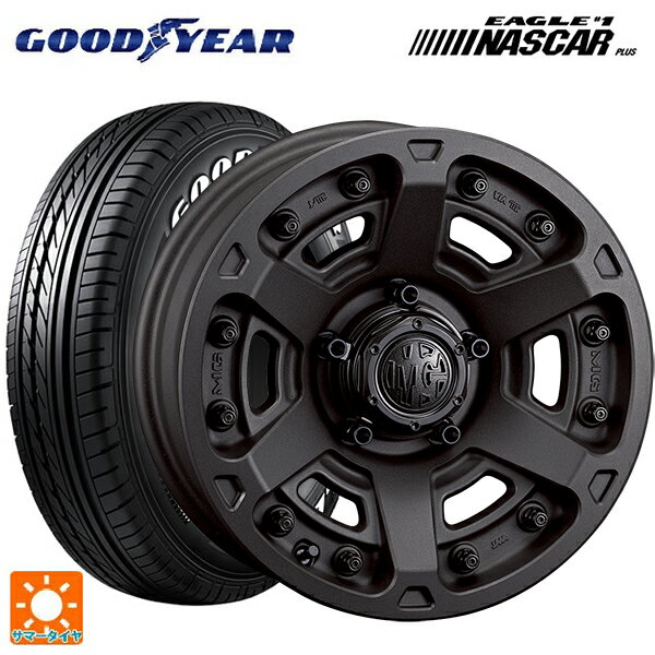 215/65R16 109/107R グッドイヤー イーグル ナンバー1 ナスカープラス ホワイトレター クリムソン MG アーマー FF ショットガンブラック 16-5.5J 国産車用 サマータイヤホイール4本セット